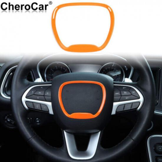 Steering Wheel Trim Cover Interior Accessories for Dodge Challenger/Charger 15+ gray jhhfaqq