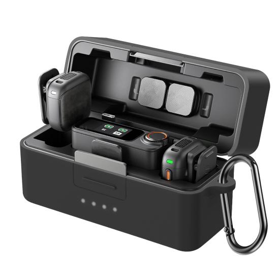 Силиконовый защитный чехол для DJI Mic 3, противоударный, устойчивый к царапинам, чехол-протектор для передатчика и приемника беспроводного микрофона, зарядного кейса чёрный Jiawei