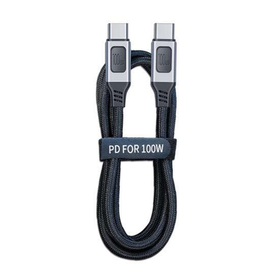 Кабель USB C-C 100 Вт PD3.0 для быстрой зарядки 1.5M gray LOMEII Electronic