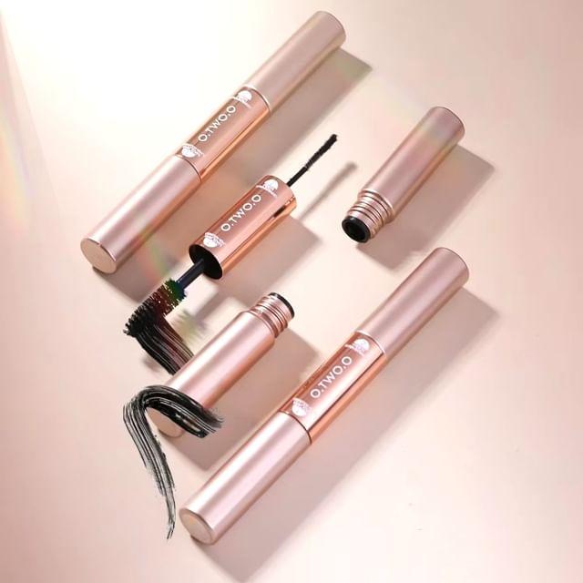 O.TWO.O - 2 в 1 Тушь для ресниц с волокнами для объема white Beauty Luxe