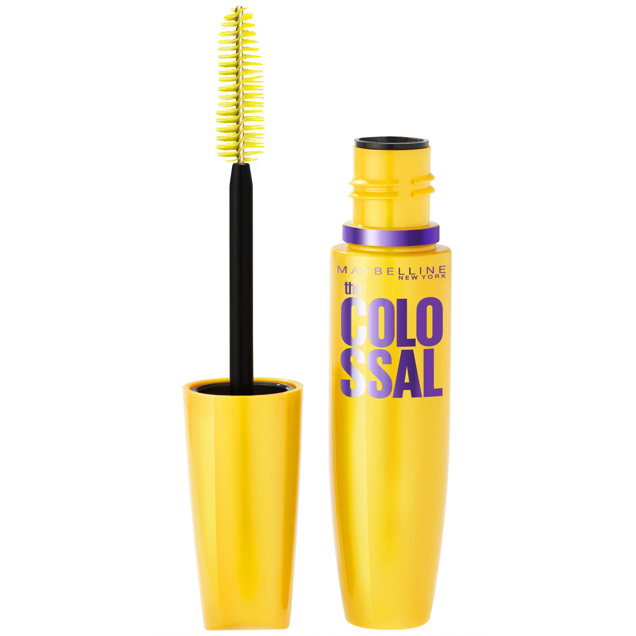 Maybelline Volum Express The Colossal Смываемая тушь для ресниц, Глэм Черный yellow Evellene International