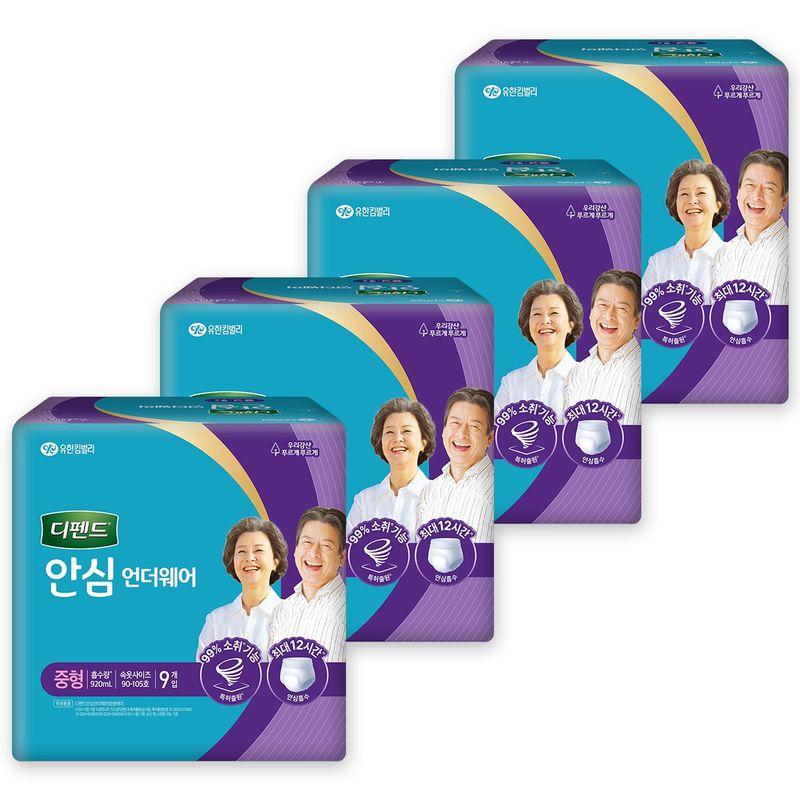Трусы Depend Relief Plus Средние 9 шт. x 4 уп. blue BeautyGlam