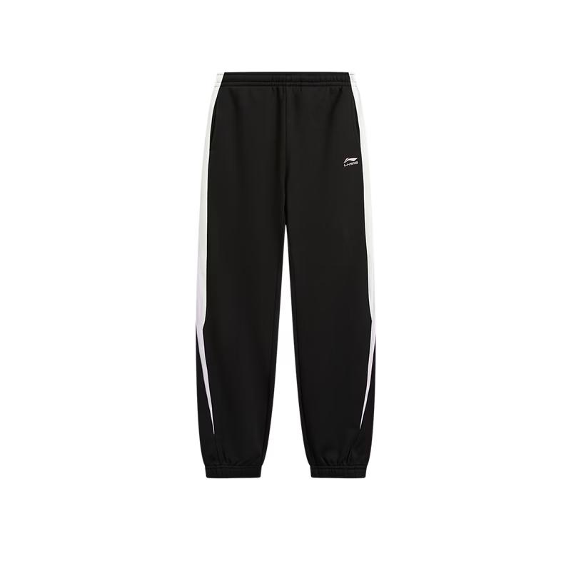 Хлопковые махровые брюки-джоггеры для детей Li-Ning 150 чёрный