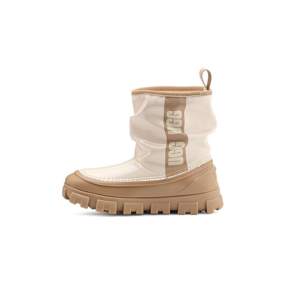 UGG Модные сапоги на толстой подошве без застежек до середины голени, детские сапоги цвета горчичного жасмина и белого 1143697-MSJS 36 beige