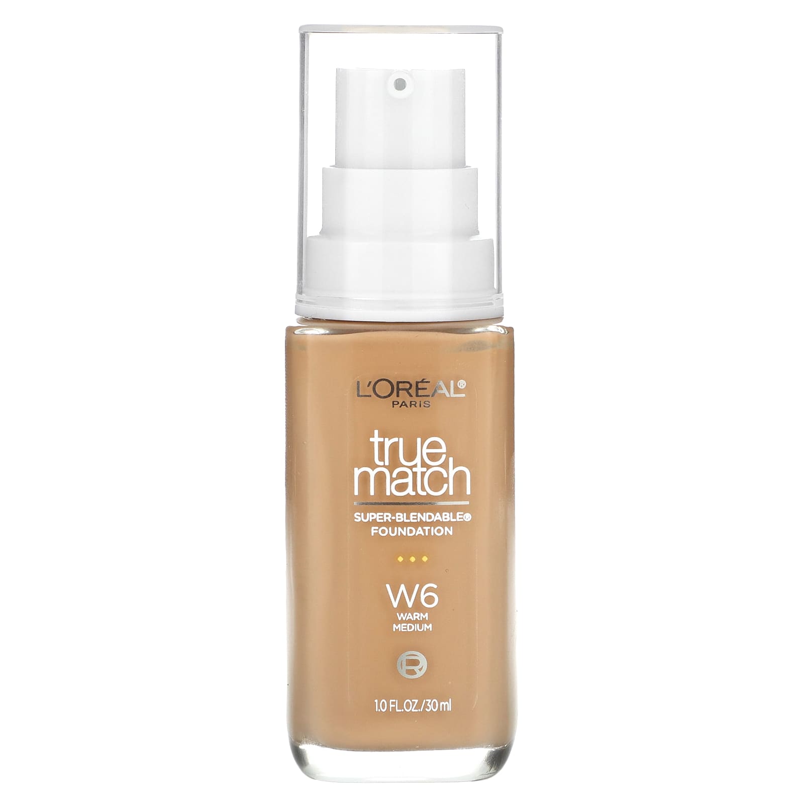 L Oréal, True Match, Суперсмешиваемый тональный крем, W6, Теплый средний, 30 мл(1 жидкая унция) white MayBeauty