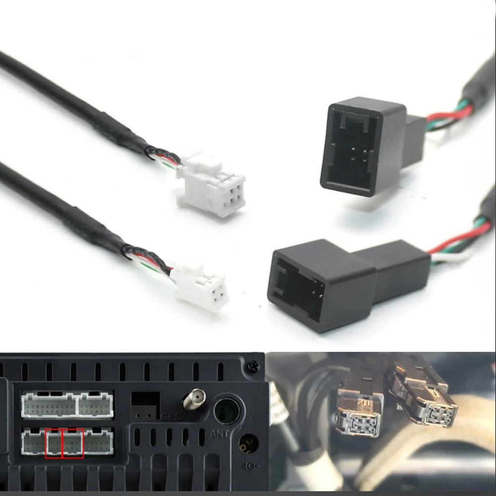 Адаптер-переходник 4Pin+6Pin для Mitsubishi Pajero ASX 2018 Android-стерео gray Manufacturers autoparts