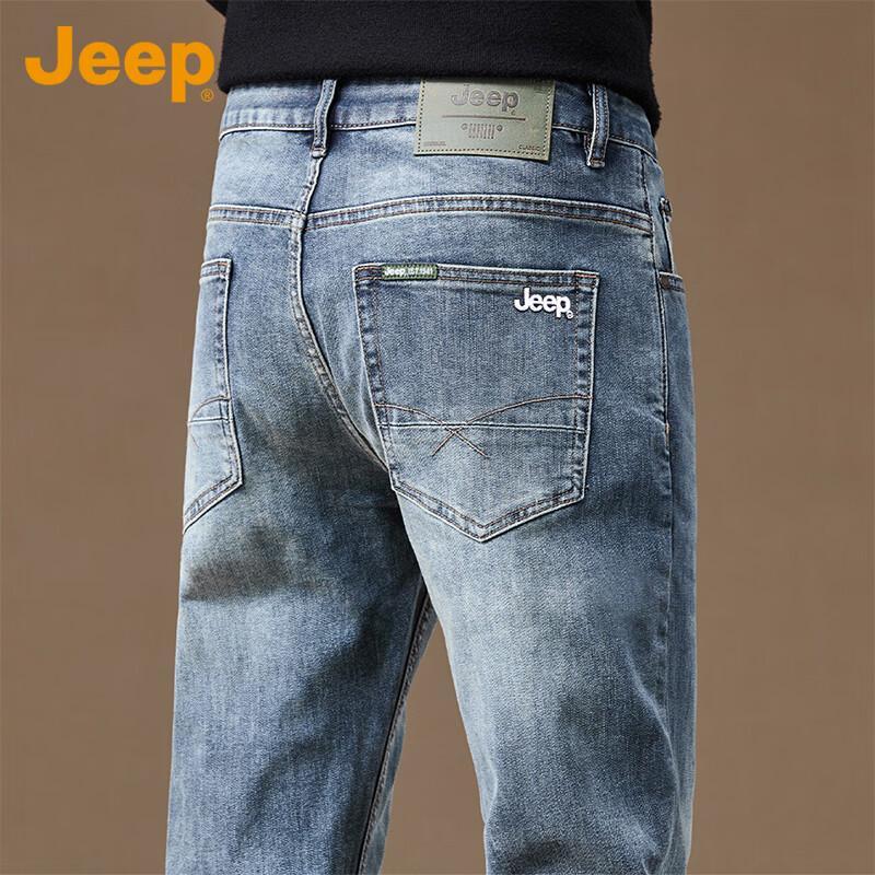 Мужские джинсы JEEP Slim Straight Винтажные джинсовые 34 синий