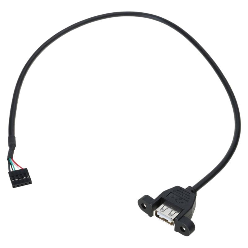Качественный кабель USB 2.0 Female на 9-контактный разъем материнской платы, кабель USB IDC Header для надежного подключения материнской платы 1 white Wonderlands