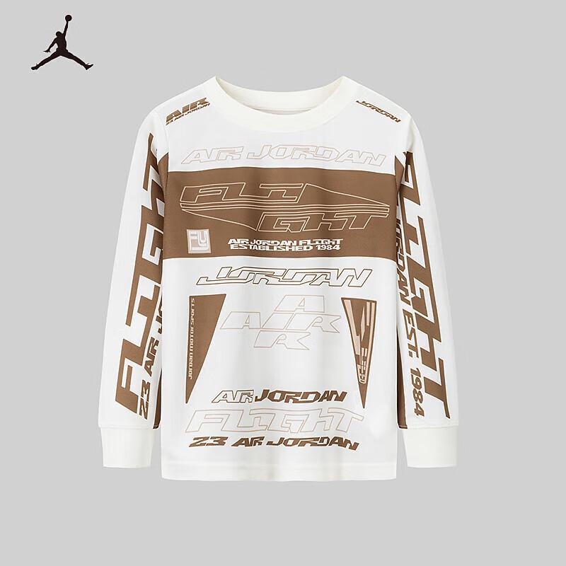 Детская футболка с длинным рукавом и графическим принтом Jordan для мальчиков XL white