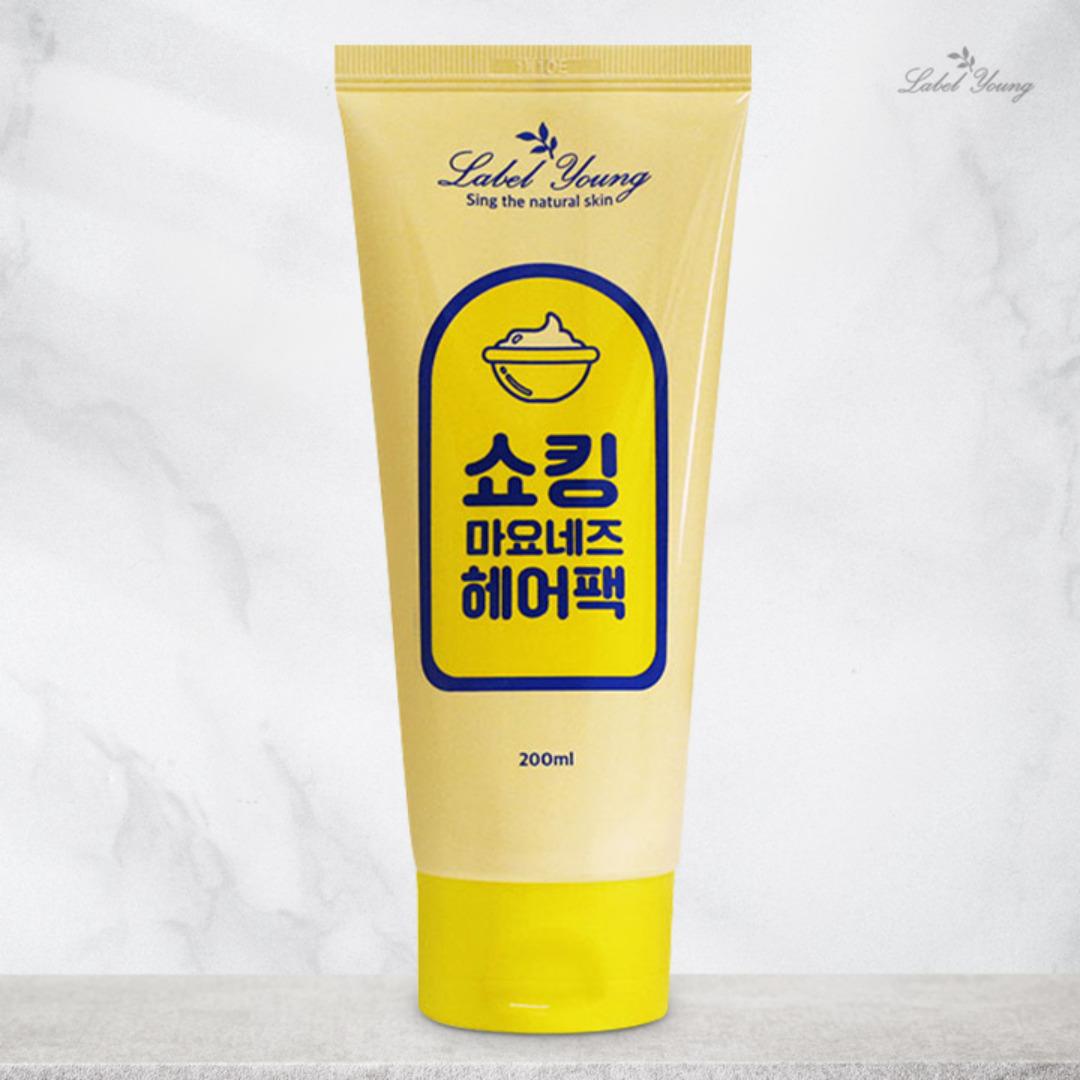Маска для волос Shocking Mayonnaise Hair Pack – глубокое восстановление для сильно поврежденных волос, высокое питание, цветочный аромат yellow LABELYOUNG