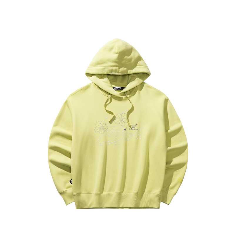 Anta Lifestyle Однотонный худи свободного кроя с капюшоном Женские топы 162618709-4 M