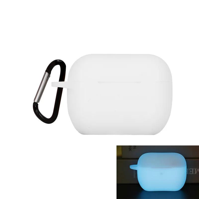 Ночная флуоресцентная светящаяся чехол-кейс для наушников AirPods Pro 1 2 3 Bluetooth Наушников Чехлы Силиконовый Светящийся в темноте Ударопрочный For Airpods Pro белый OFFICE-MALL