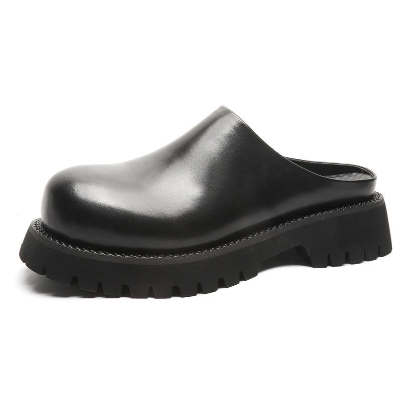 Мужские босоножки-полусапожки из матовой кожи на толстой подошве 2024 года Size 42 gray StrideBox