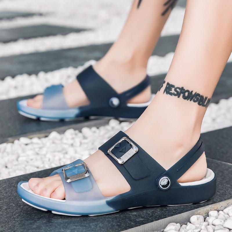 Модные летние мужские тапочки 8 Garden Quick Dry Shoes Дышащие мужские сандалии Большие размеры Мужские пляжные сандалии Шлепанцы 40 синий UrbanGent