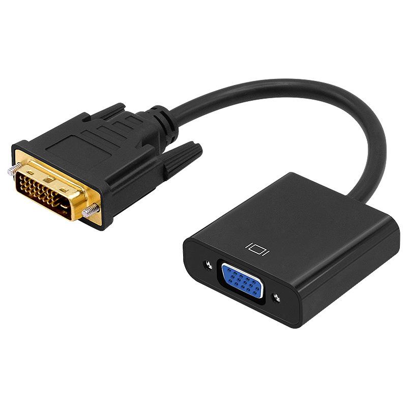 Конвертер DVI в VGA Dvi24+1 в VGA с чипом Соединительный кабель One Size чёрный Vogue Women