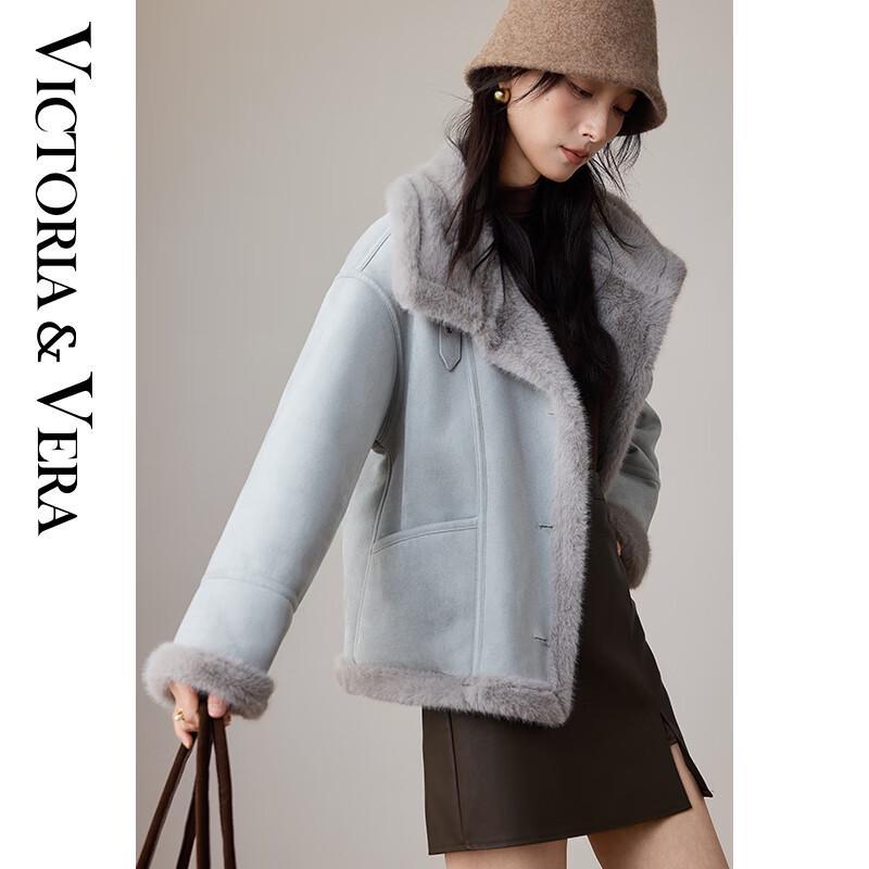 Женское зимнее пальто VICTORIA&VERA с завязками из искусственной овчины XL black