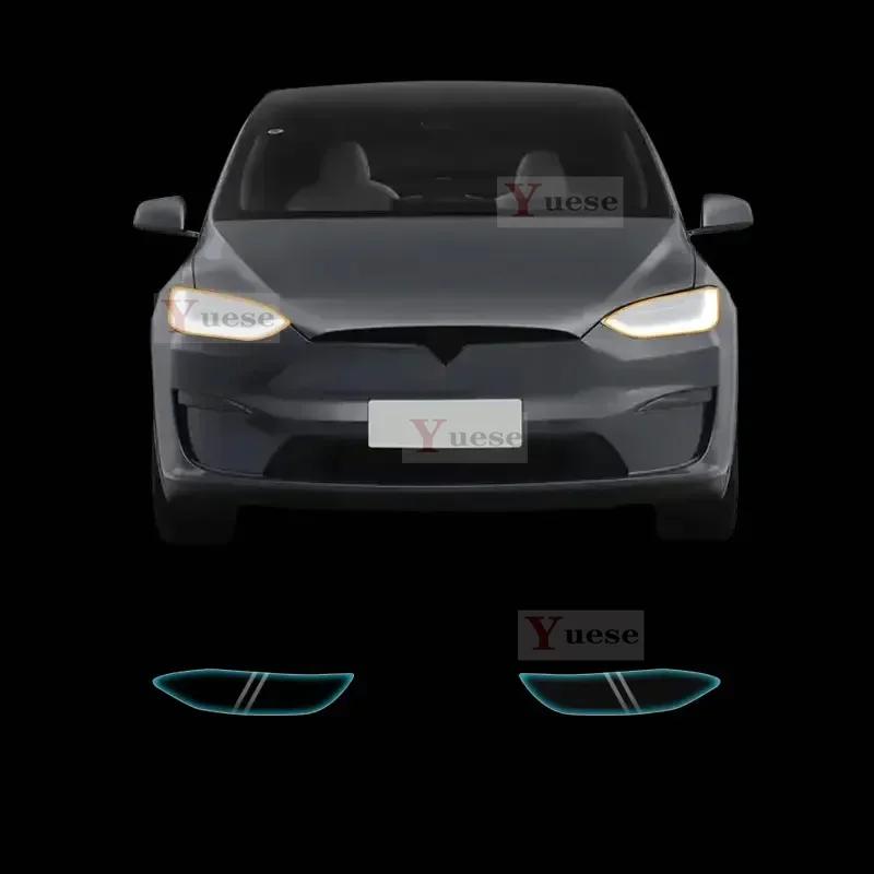 Для Tesla Model X   Защитная пленка для автомобиля Пленка для фар и зеркал TPU Прозрачная Антицарапающая наклейка Transparent black STRE 03