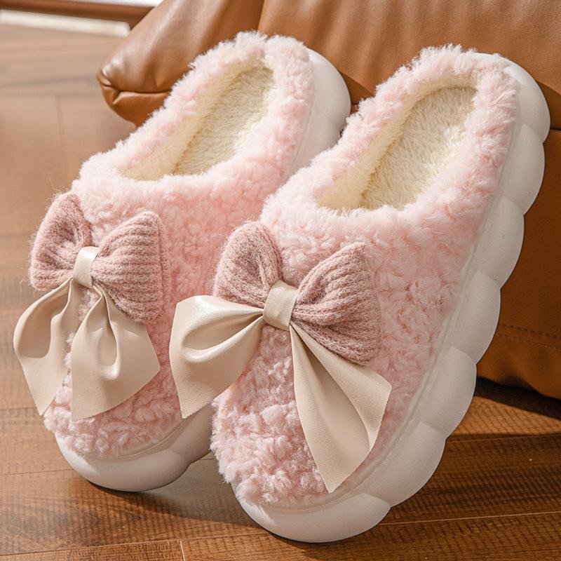 Нескользящие и милые домашние хлопковые тапочки 36-37 розовый Femme Shoes