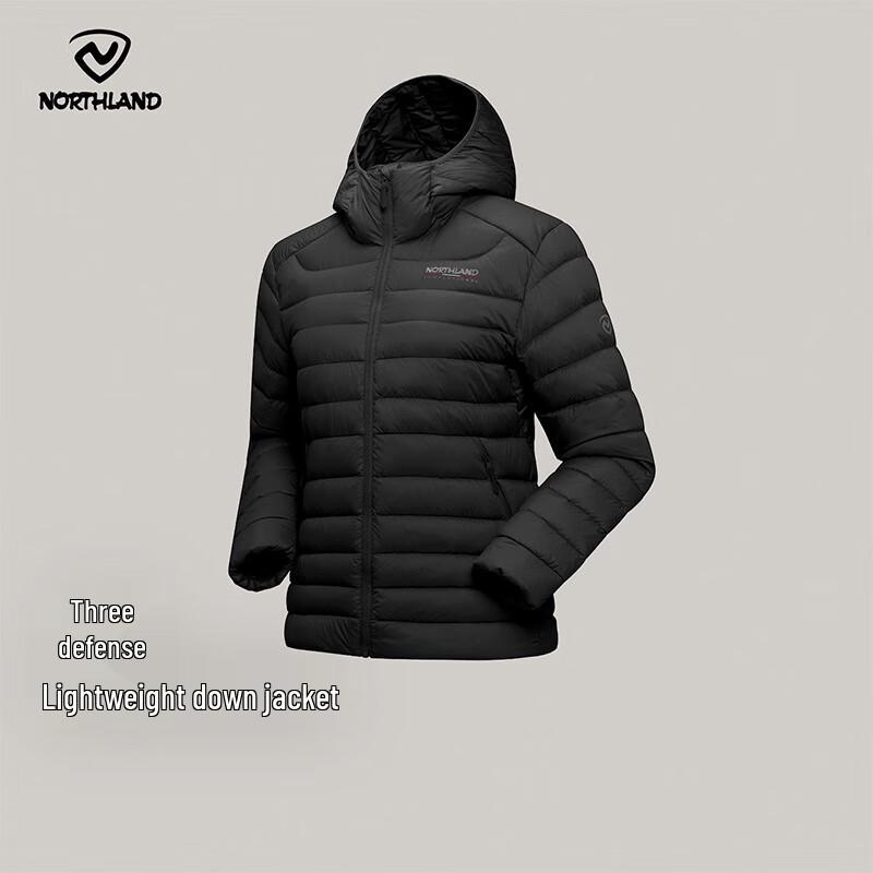 Женский легкий пуховик с капюшоном Norland M (165) black JDST SELECTION