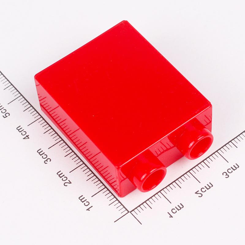 12 ШТ./ЛОТ Высокие Кирпичики 1x2 DIY Классическое Образование Большие Строительные Блоки Совместимые Большой Кирпич Создает Пластиковые Игрушки Для Детей red Interesting toys and dolls