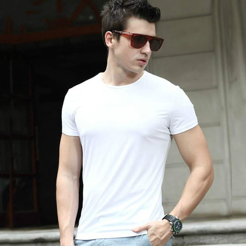 Men s Satin Finish Dress Shirt M белый WomApparel