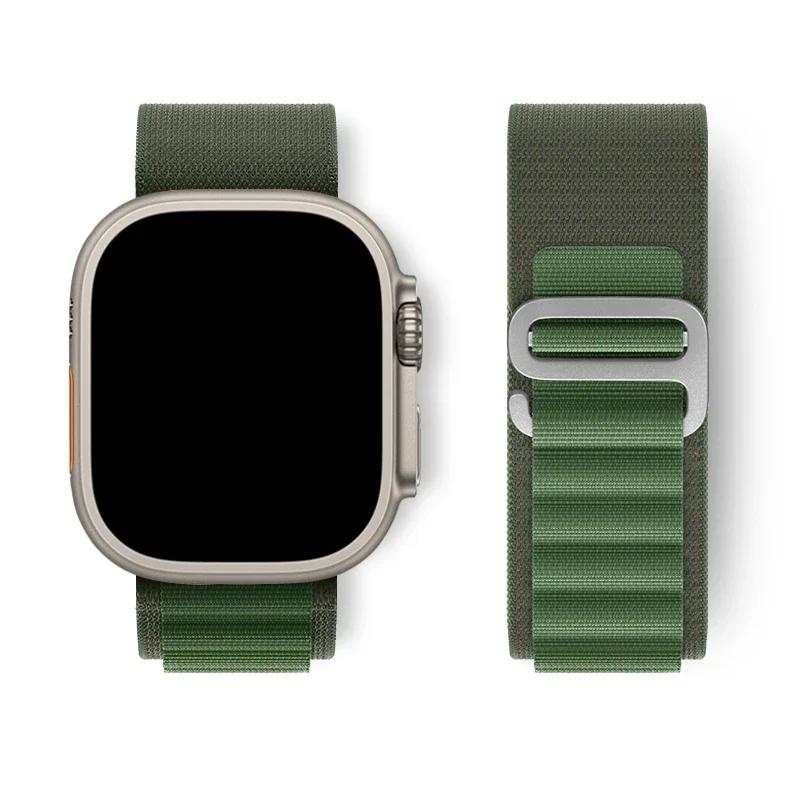 Альпийская петля для ремешка apple watch ultra 2 49 мм Series 10 46 мм 42 мм 40-44 мм 45 мм 41 мм Спортивный ремешок с G-образным креплением iwatch 10 9 8 7 6 SE 5 4 38-40-41-S10 42mm gray Cozy Cottage-Relax
