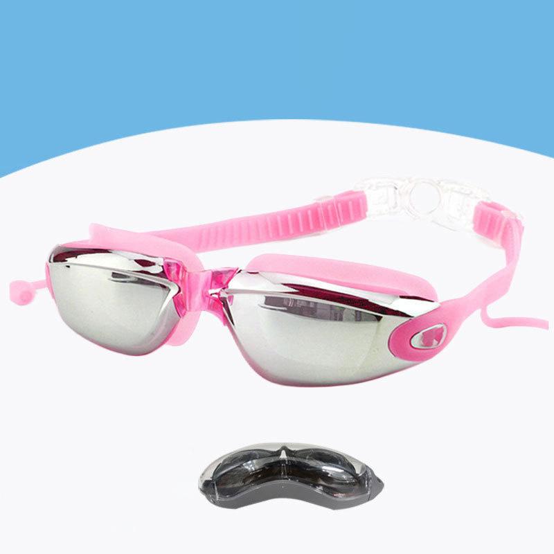 Professional Swimming Goggles Sun Glasses Men and Women Water Resistant Anti-Fog UV Protection Adjustable Size Swim Eyewear Pool Diving Sun Glasses pink sdcvd