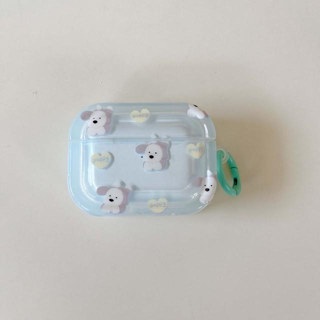 Чехол для наушников с рисунком щенка Ins Imd Gradient Art для Apple Air Pods 1 2 3 Pro 2nd, беспроводная зарядная коробка с Bluetooth, чехол с милой собакой For Airpods Pro gray Bai Fen Bai-Digital 3C