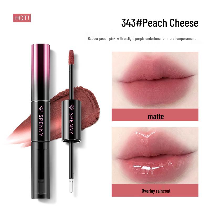 Зеркальный блеск для губ с эффектом влажного сияния Spenny Dual-End 1 Box black JDST SELECTION