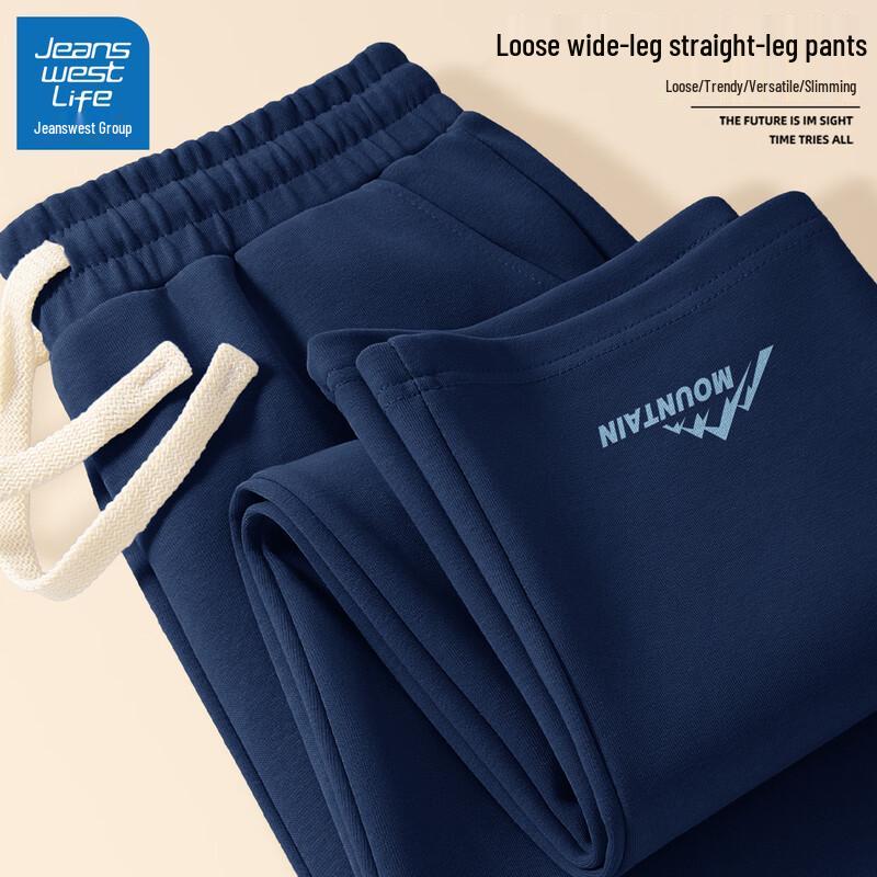 JEANSWEST LIFE Мужские повседневные брюки 2026 года свободного прямого кроя M blue JDST online