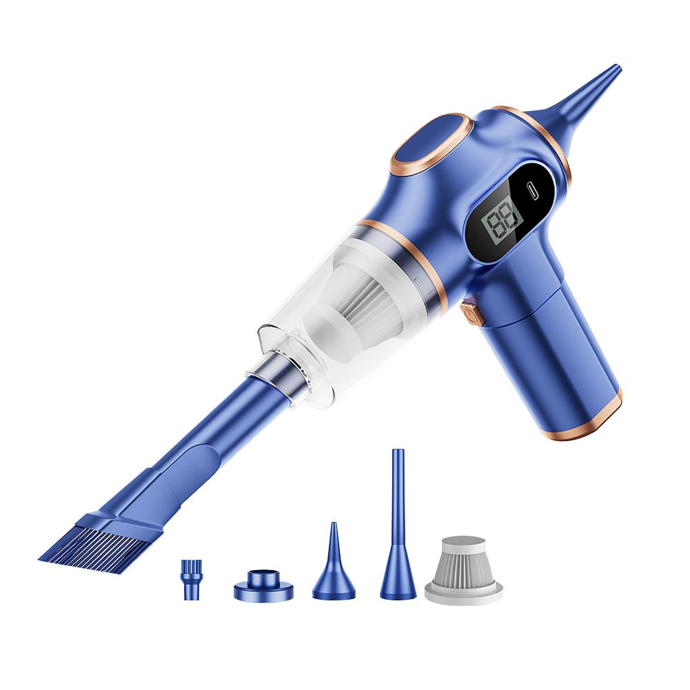 3000/4000 Pa Cordless Car Vacuum Lightweight Mini Vacuum Portable Vacuum Cleaner for Car Home for Dust Pet Hair Dirt Home синий KITCHEN-MALL