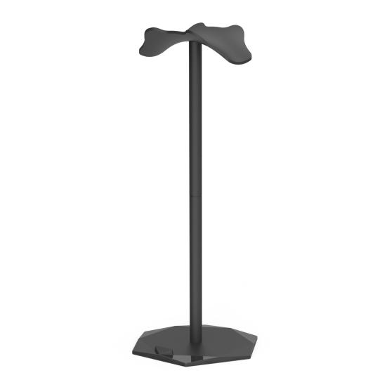 Подставка для игровой гарнитуры, настольный органайзер с противоскользящим основанием, изогнутая конструкция, высокая устойчивость, универсальный кронштейн для дисплея наушников чёрный aoring