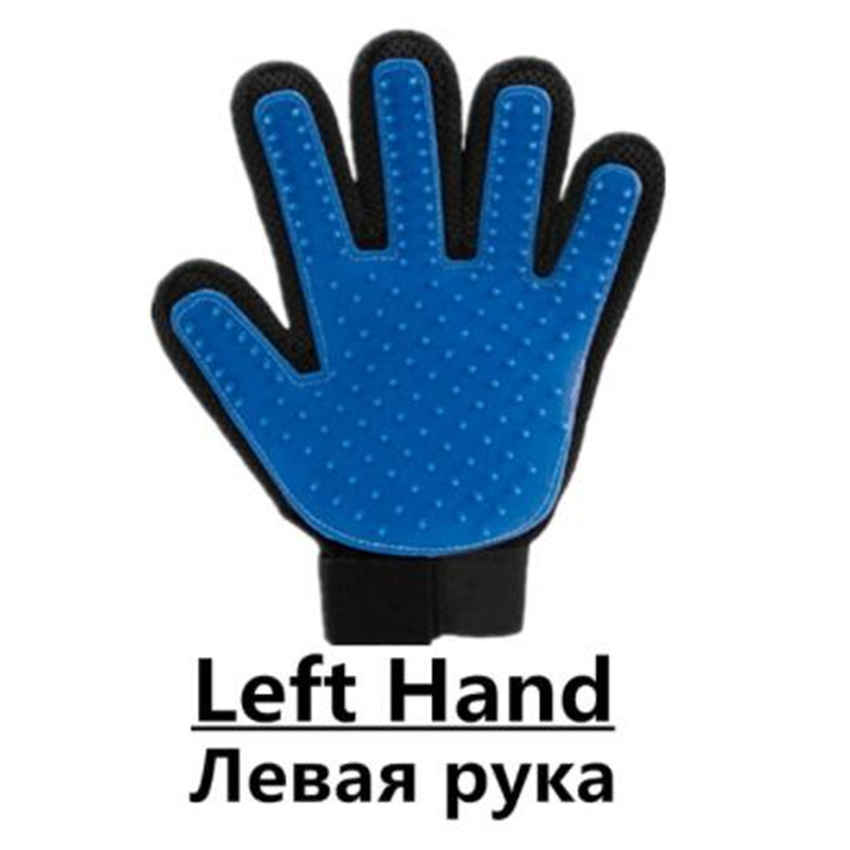 Щетка для собак, перчатка для удаления линьки, нежная и эффективная перчатка для ухода за домашними животными, кошками, перчатки для чистки кошек, ванна для собак Left синий Holland Lec