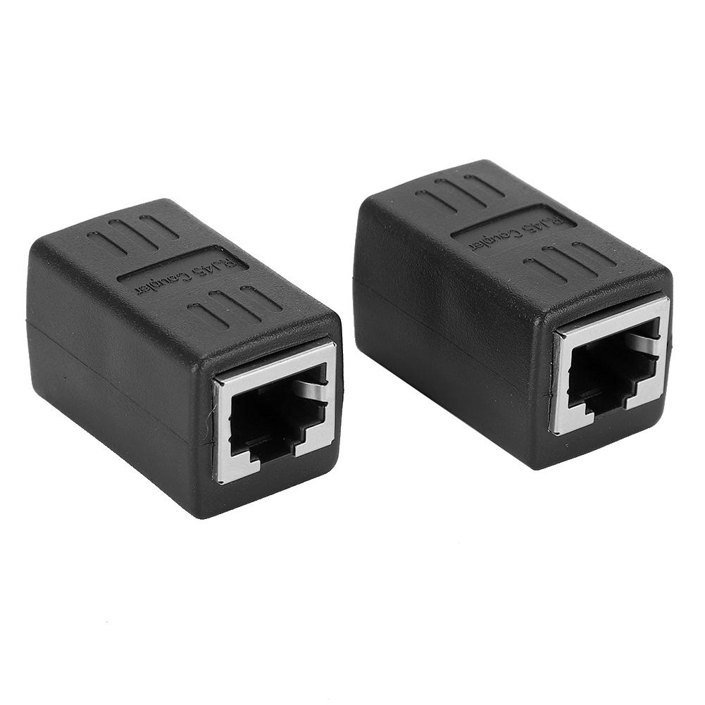 2 шт. Кабельный соединитель RJ45 LAN разъем встроенного типа женский-женский адаптер для Cat7 Cat6 Cat5e gray Koogeelife
