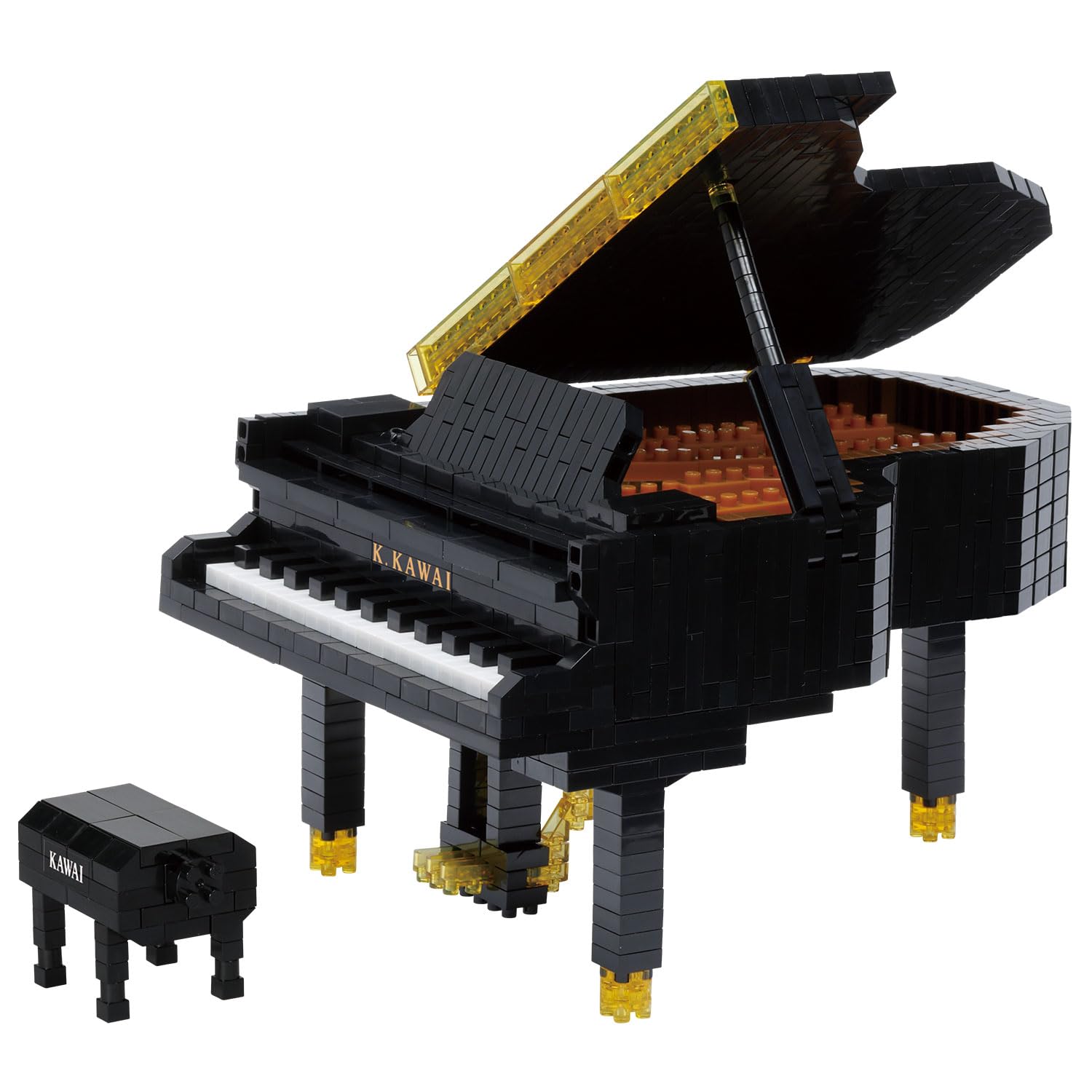 Kawada Nanoblock KAWAI Grand Piano NBM-055 [премия Japan Toy Award 2024 Kidult Category Excellence Award] 7 x 28 x 21 см Возраст 12 лет и старше Интерьер Хобби black hayatospeed