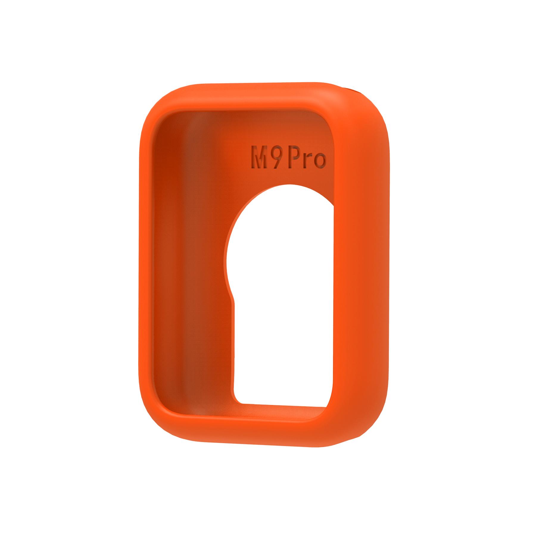 Защитный чехол для Xiaomi Mi Band 9 Pro Smart Watch, мягкий силиконовый защитный чехол для экрана, сменная рамка, аксессуары для часов оранжевый Case-3