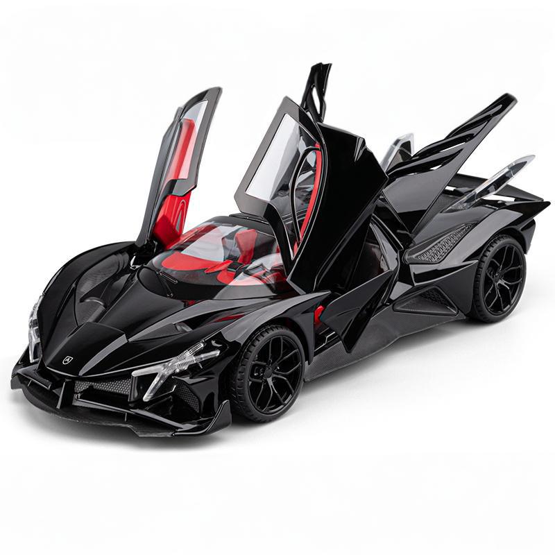 1:18 Аполлон Проект EVO Суперкар Литой Металлический Модель Игрушечная Машина Автозапчасти Магазин Продаж Центральный Дисплей Управления Автомобиля Мальчик чёрный Interesting toys and dolls