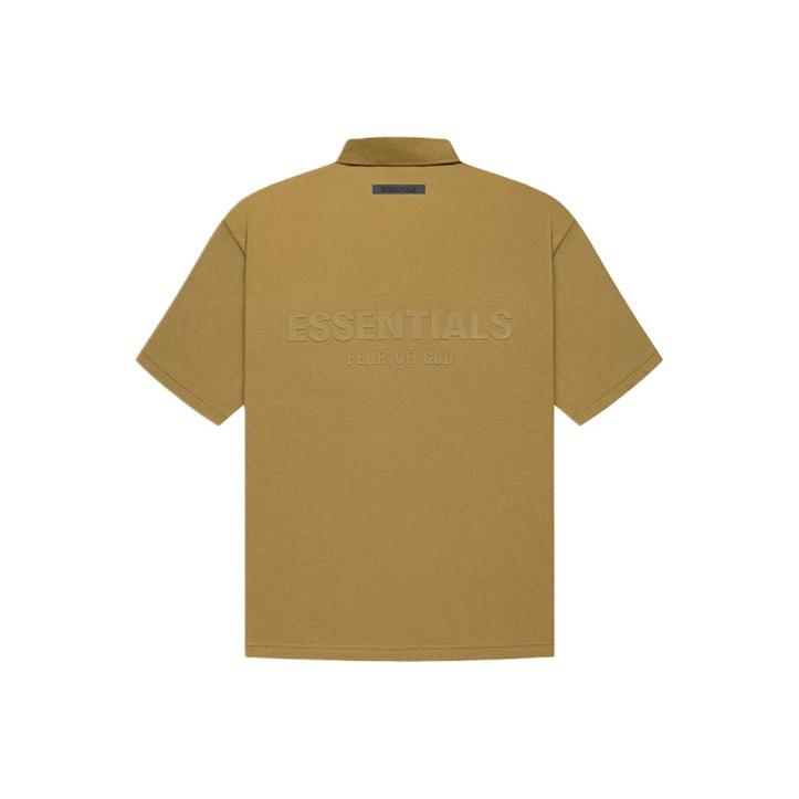 Поло с короткими рукавами Fear of God Essentials и однотонным топом унисекс с принтом логотипа Янтарный FOG-FW21-006 S beige