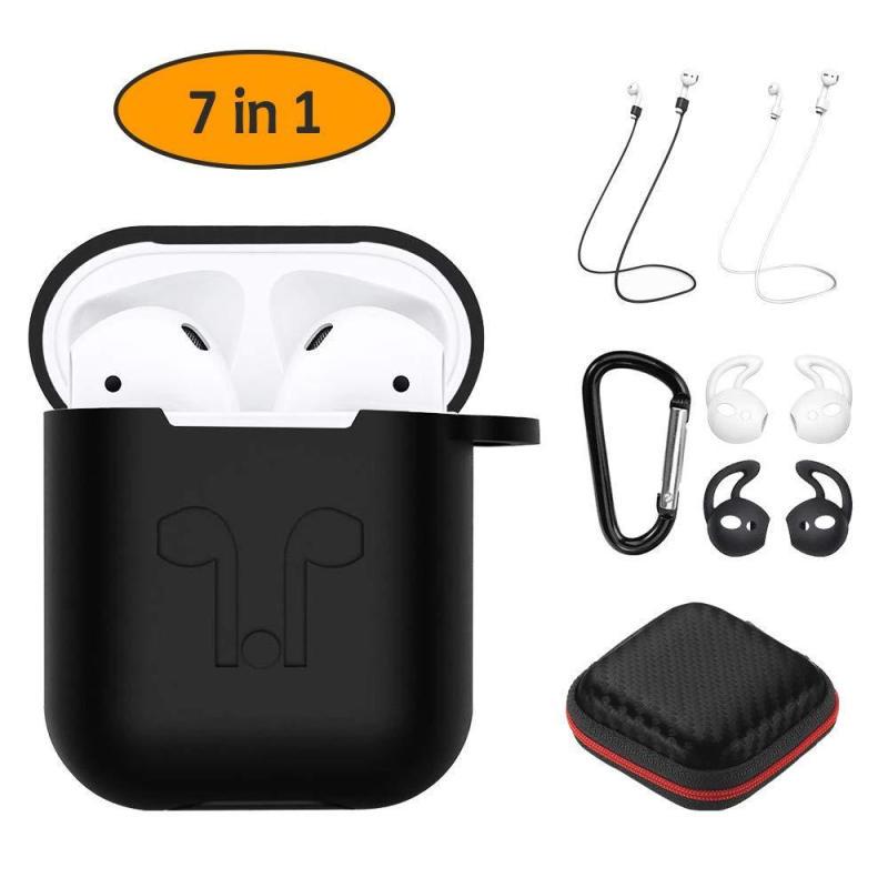7 в 1 держатель ремешка и силиконовый чехол для Apple Airpods Air Pod Earpods Аксессуары RUI RUI YU 3