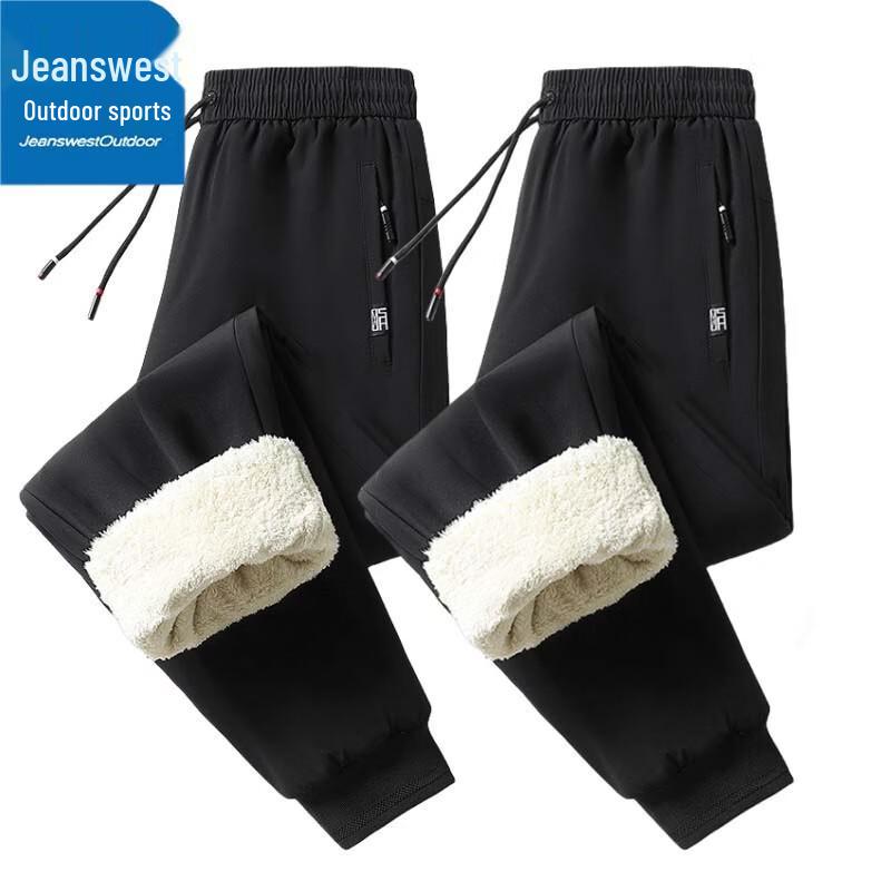 Мужские зимние брюки Jeanswest с подкладкой из овечьей шерсти для активного отдыха 3XL black JDST online