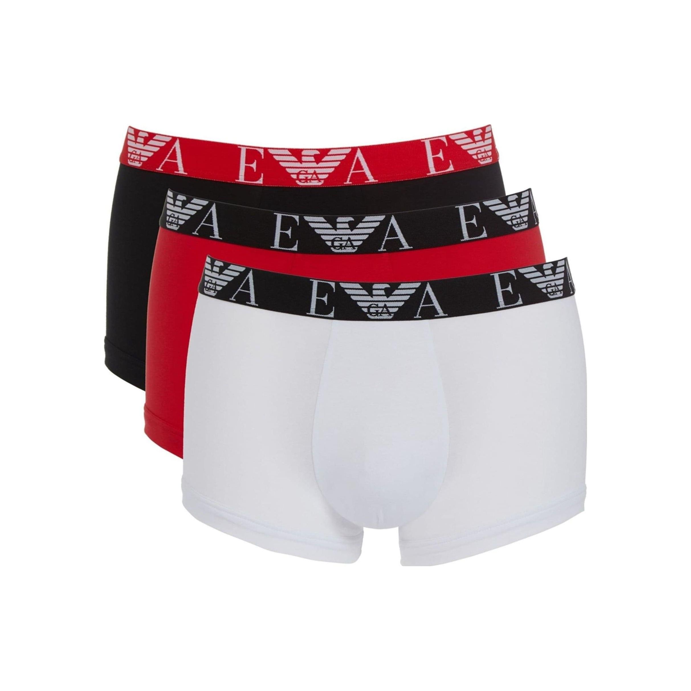 Emporio Armani Весна/Лето 23 Повседневные боксеры с принтом-буквами 3 шт. Мужское нижнее белье 111357-3R715-24121 S black