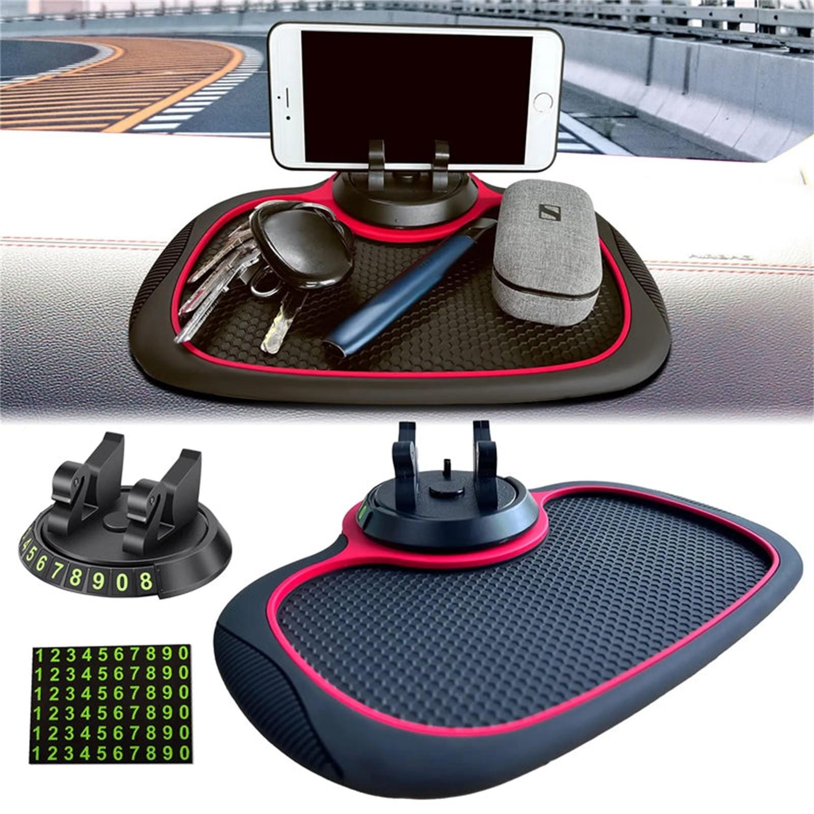 Multifunction Car - Mat With Auto Phone Holder And Extra Large Pad For Phones, Keys, Gadgets One Size чёрный kaixindianpu