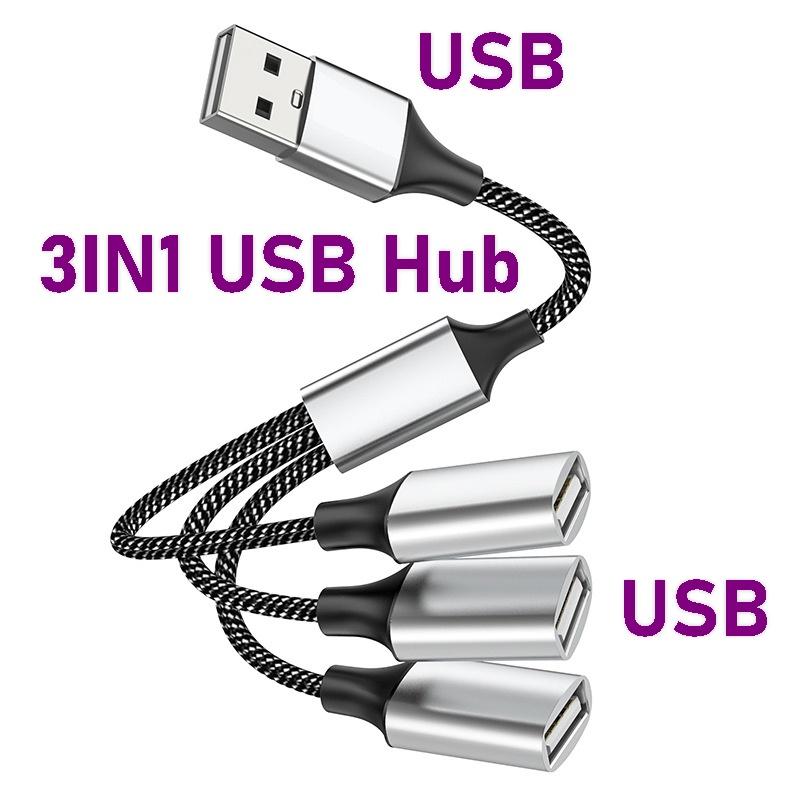 USB Type C HUB Расширители 4 Порта USB Кабель Разветвитель OTG Адаптер Высокоскоростной Передачи Портативный Конвертер Для ПК Компьютеров Ноутбуков gray A Surname Home