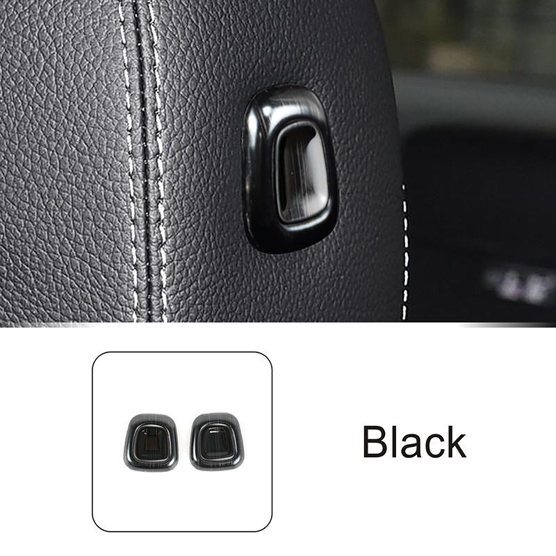 Carbon Fiber Pattern Car Seat Headrest Control Button Cover Trim For Mercedes Benz A Class W177 - Interior Accessories чёрный 343496earlEsse