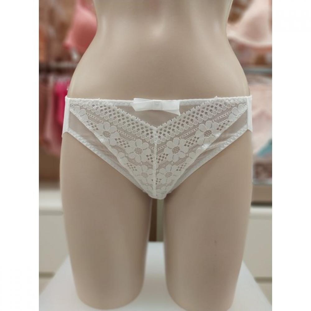 Женские трусики-треугольники Barbara с белым кружевом Abp4449 90 beige