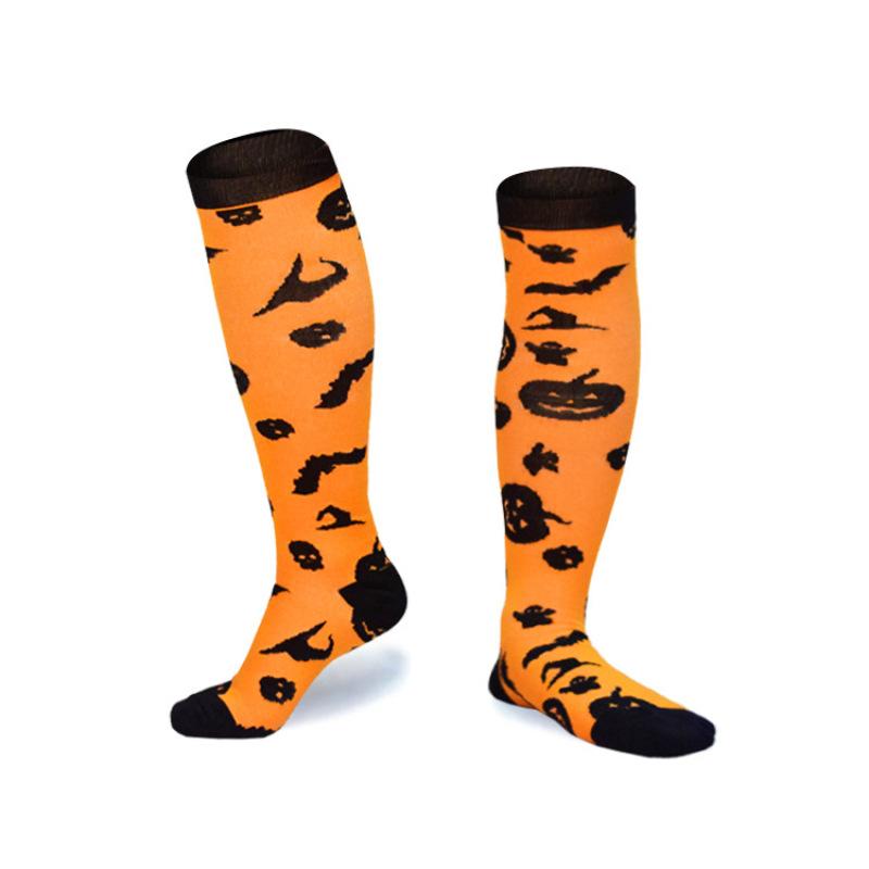 Компрессионные носки Halloween Funny Mid Cap, спортивные эластичные носки, спортивные носки Компрессионные носки S orange Xiao Xiao Fashion Zone