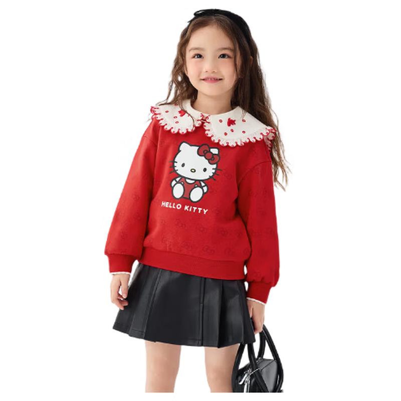 Свитшот для девочек Balabala с принтом Hello Kitty 90 красный JDST SELECTION