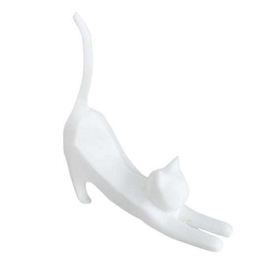 1/2/3 шт. Реалистичная скульптура кошки, напечатанная на 3D-принтере, ручной работы, имитация кошки, украшение для вечеринки, домашний декор, подарок для любителя кошек 1pc белый Aunel