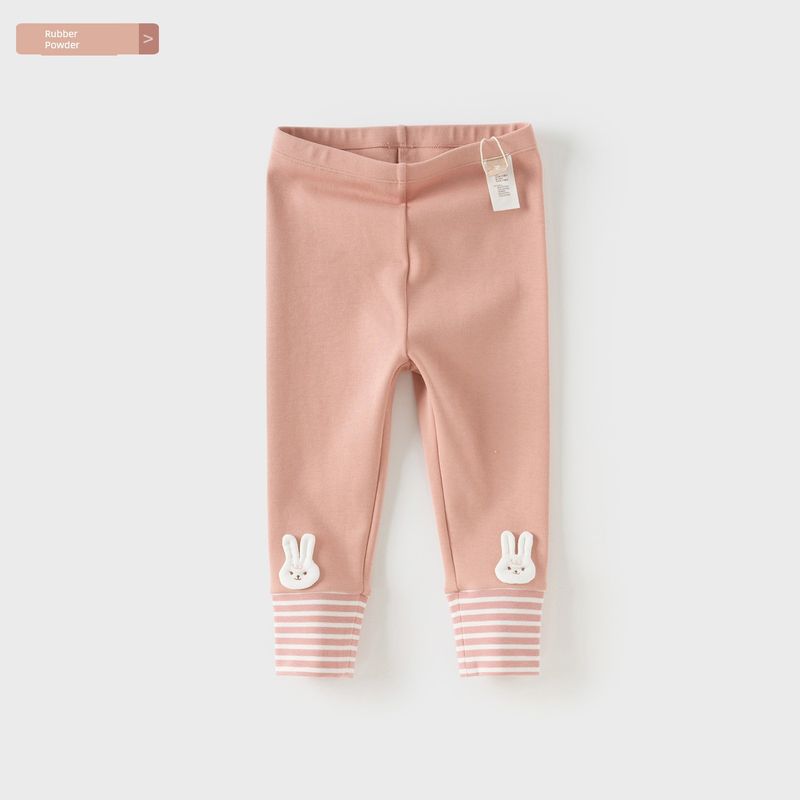 David Bella Girls  Leggings Children s Pants 2026 Spring New Style Baby Girl Long Pants Elastic Tight Pants for Girls Rubber Powder [Ready in Stock] 100 beige TAOMall