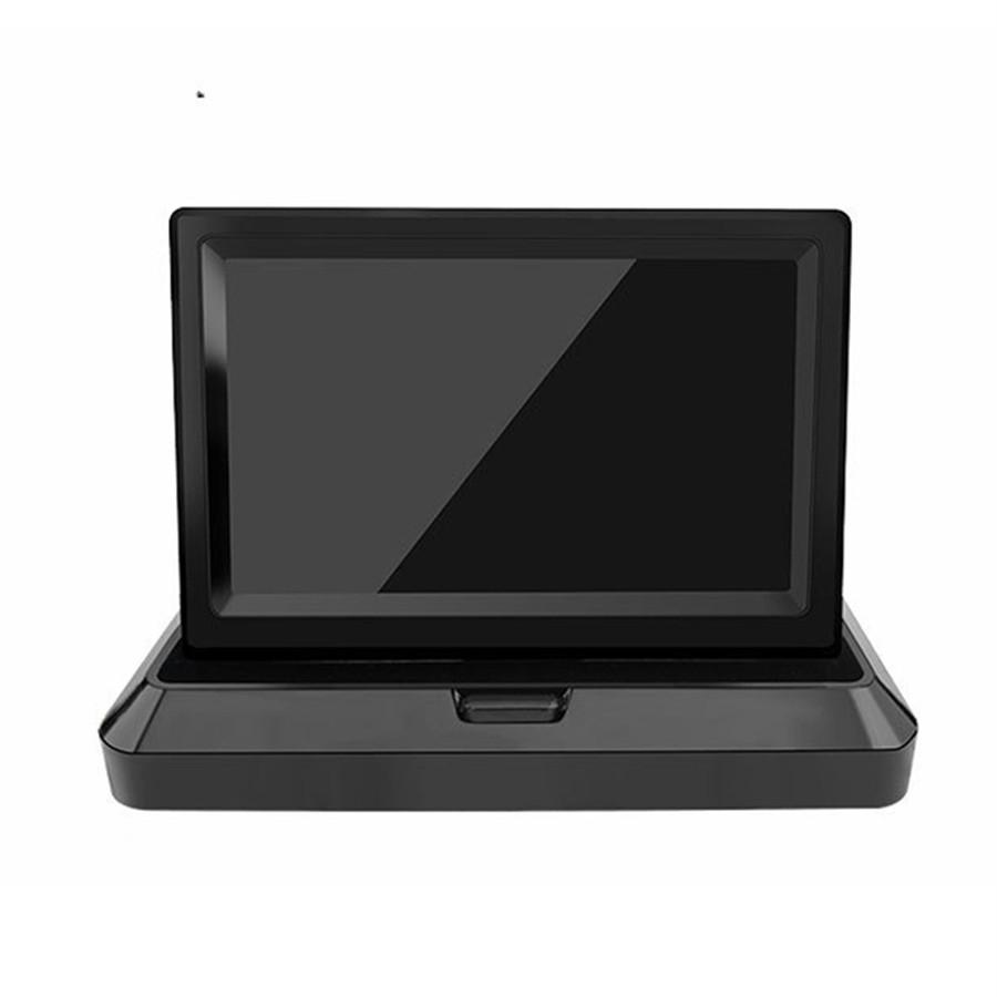 Автомобильный 5-дюймовый HD 800*480 Складной TFT ЖК-монитор заднего вида для парковки PAL NTSC black Direct supply Europe